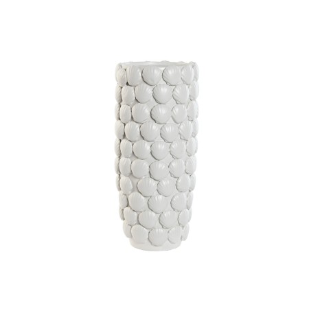 Jarrón Home ESPRIT Blanco Gres Mediterráneo 15,5 X 15,5 X 33,5 cm