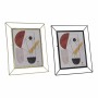 Cadre photo DKD Home Decor Verre Noir Doré Métal Moderne (28 x 3 x 33 cm) (2 Unités)