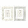 Cadre photo DKD Home Decor Verre Gris Beige Bois MDF Boho (2 Unités) (18 x 2 x 23 cm)