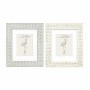 Cadre photo DKD Home Decor Verre Gris Beige Bois MDF Boho (23 x 2 x 28 cm) (2 Unités)