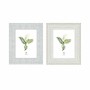 Cadre photo DKD Home Decor Verre Gris Beige Tropical Bois MDF (22 x 2 x 27 cm) (2 Unités)