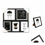 Cadre photo DKD Home Decor Multiple Verre Noir Moderne Bois MDF (22,5 x 2 x 22,5 cm)