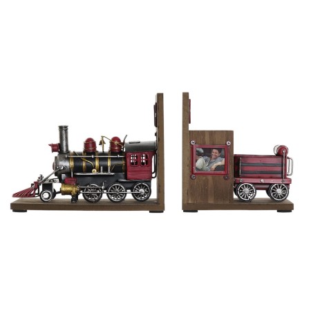 porte-livre DKD Home Decor Bois Métal (2 pcs) (22 x 13 x 17 cm)
