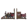 porte-livre DKD Home Decor Bois Métal (2 pcs) (22 x 13 x 17 cm)