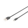 Cable USB a micro USB Digitus AK-300110-010-S Negro 1 m