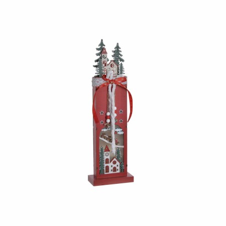 Décorations de Noël DKD Home Decor Rouge LED Maison