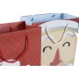 Sac de Noël DKD Home Decor Bleu Rouge Papier (26 x 13 x 32 cm) (2 pcs)