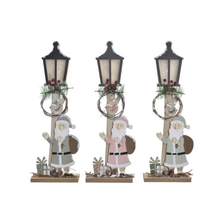 Lanterne DKD Home Decor Père Noël Bois (15 x 45 x 7 cm) (3 pcs)