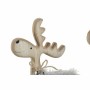 Décorations de Noël DKD Home Decor Polyester Bois Renne (3 pcs) (11 x 5 x 23 cm)