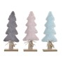 Sapin de Noël DKD Home Decor Polyester Bois (3 pcs) (16 x 6 x 39 cm)