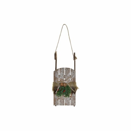 Traîneau DKD Home Decor Noël Bois (23 x 9 x 6 cm)