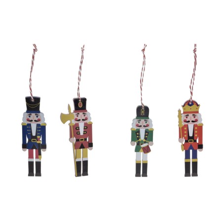 Ensemble Décorations de Noël DKD Home Decor DM Casse-Noisette (20.5 x 2 x 13.5 cm) (12 pcs)