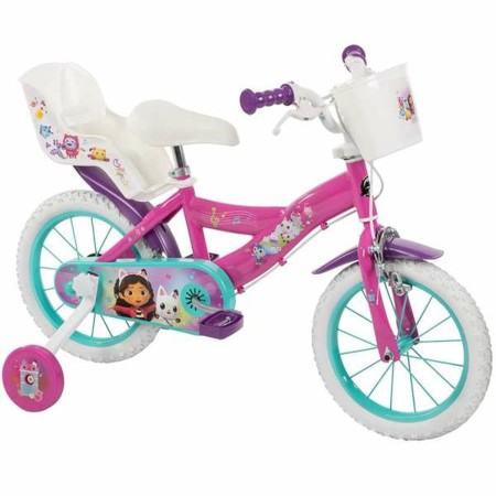 Bicicleta Infantil Gabby's Dollhouse 24973W Blanco Rosa 14"