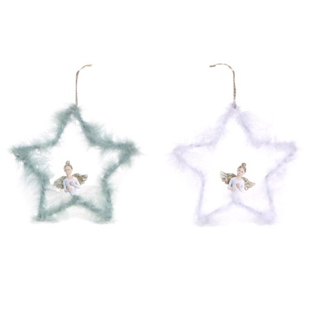 Étoile de Noël DKD Home Decor (2 pcs) (20 x 3.5 x 19.5 cm)