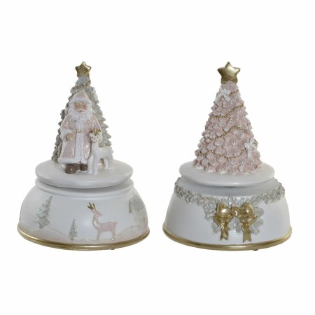 Décorations de Noël DKD Home Decor Musical Résine (2 pcs) (11 x 11 x 15 cm)