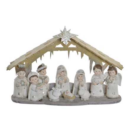 Décorations de Noël DKD Home Decor Naissance/Crèche (25 x 8 x 15 cm)