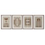 Toile Home ESPRIT Blanc Naturel Moderne Scandinave 36 X 2,3 X 50,3 cm (4 Unités)
