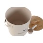 Bote de comida para mascotas Home ESPRIT Beige Natural Metal Bambú 8 L 25 X 21,7 X 26 cm