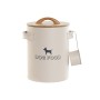 Bote de comida para mascotas Home ESPRIT Beige Natural Metal Bambú 4 L 19 X 16 X 23 cm