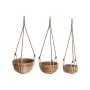 Set de Maceteros Home ESPRIT Natural Mimbre Cuerda 31 x 31 x 23 cm (3 Piezas)