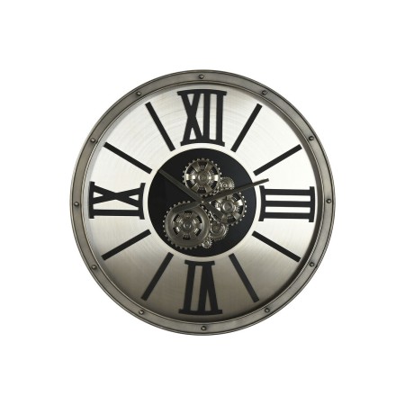 Reloj de Pared Home ESPRIT Champán Metal Cristal 80 x 10 x 80 cm