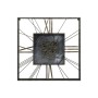 Reloj de Pared Home ESPRIT Negro Dorado Metal Cristal 80 x 8 x 80 cm