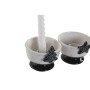 Pot à Bougie DKD Home Decor Blanc Noir (2 pcs) (10 x 9.2 x 8 cm)