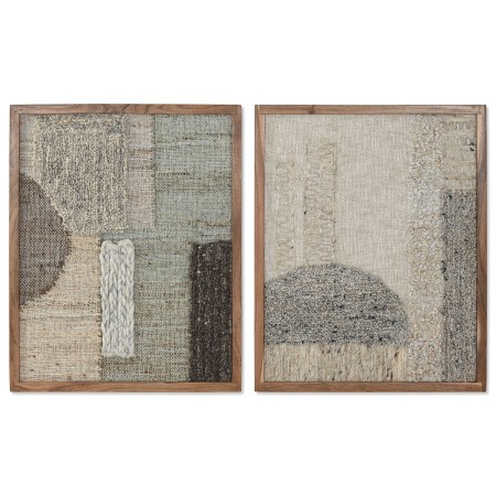 Cuadro Home ESPRIT Beige Gris Abstracto Urbano 60 x 3 x 75 cm (2 Unidades)