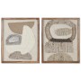Cuadro Home ESPRIT Blanco Natural Abstracto Escandinavo 50 x 3 x 60 cm (2 Unidades)