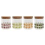 Boîte Home ESPRIT Jaune Vert Naturel Liège Silicone Verre Borosilicaté Shabby Chic 700 ml (4 Unités)