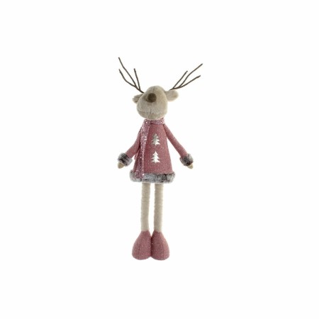 Décorations de Noël DKD Home Decor Polyester Renne (17 x 16 x 70 cm) (17 x 16 x 50 cm)