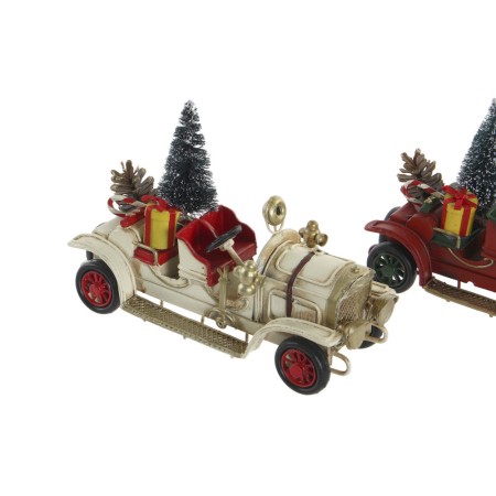 Décorations de Noël DKD Home Decor Voiture Polyester Métal (2 pcs) (17.5 x 7 x 10.5 cm)