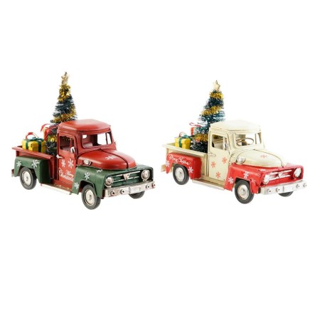 Véhicule DKD Home Decor Voiture Noël Polyester Métal (2 pcs) (16.5 x 7 x 12.5 cm)