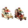 Véhicule DKD Home Decor Noël Polyester Métal (2 pcs) (16.5 x 7.5 x 12 cm)