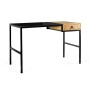 Bureau Unique LESTE JSBG-142-1 Noir Acier 120 x 76 x 60 cm