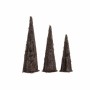 Décoration DKD Home Decor Noël Franela (3 pcs) (16 x 16 x 60 cm)