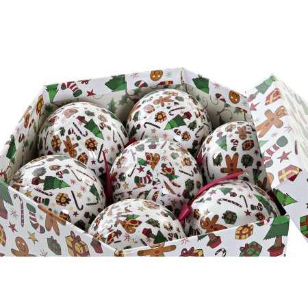 Boules de Noël DKD Home Decor PVC (7 pcs) (7.5 x 7.5 x 12 cm) (25 x 21.5 x 15.6 cm)