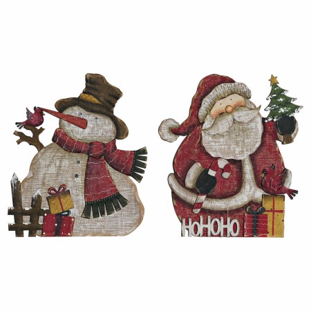 Décorations de Noël DKD Home Decor Bois (2 pcs) (37 x 11.5 x 39.5 cm)