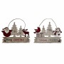 Décorations de Noël DKD Home Decor Bois Verre (2 pcs) (29.5 x 1.3 x 26 cm)