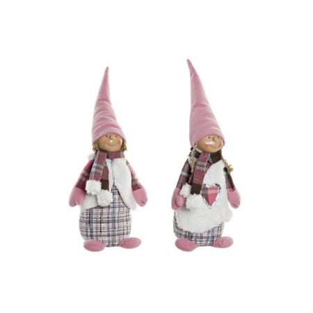 Décorations de Noël DKD Home Decor Polyester (2 pcs) (15 x 12 x 42 cm)