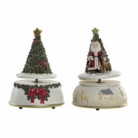 Décorations de Noël DKD Home Decor Résine (2 pcs) (10.5 x 10.5 x 15.5 cm)