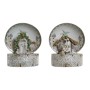 Décorations de Noël DKD Home Decor Blanc Beige (2 pcs) (10 x 8 x 11.5 cm)