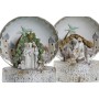 Décorations de Noël DKD Home Decor Blanc Beige (2 pcs) (10 x 8 x 11.5 cm)