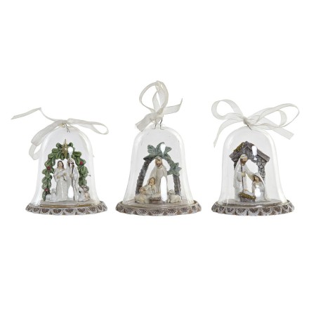 Décorations de Noël DKD Home Decor Naissance/Crèche (3 pcs) (8 x 8 x 8.5 cm)