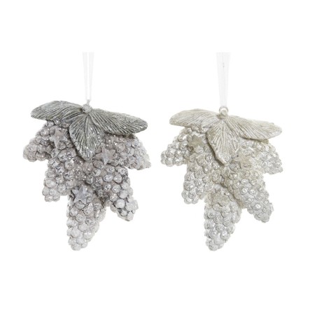 Décorations de Noël DKD Home Decor Résine Ananas (2 pcs) (7 x 3 x 8 cm)