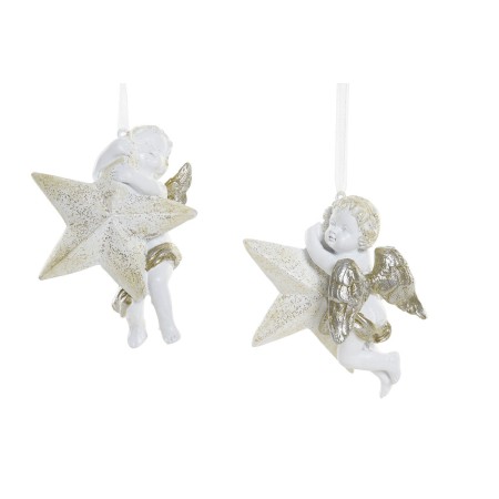 Décorations de Noël DKD Home Decor Résine (6,5 x 4,5 x 8,5 cm) (2 Unités)