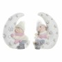 Décorations de Noël DKD Home Decor Fibre de Verre Lune (2 pcs) (31 x 20 x 43 cm)