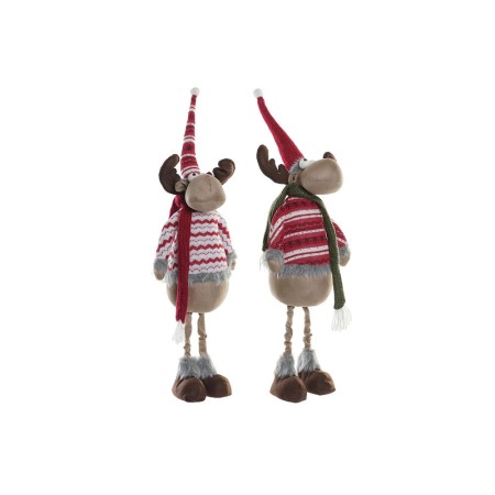Décorations de Noël DKD Home Decor Polyester Renne (22 x 16 x 80 cm) (2 pcs)