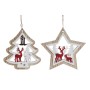 Décorations de Noël DKD Home Decor Bois (2 pcs) (12.5 x 1 x 12.5 cm)