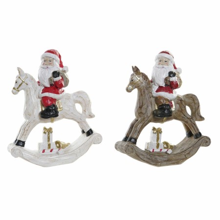 Décorations de Noël DKD Home Decor Résine Cheval (2 pcs) (13.5 x 6 x 17 cm)